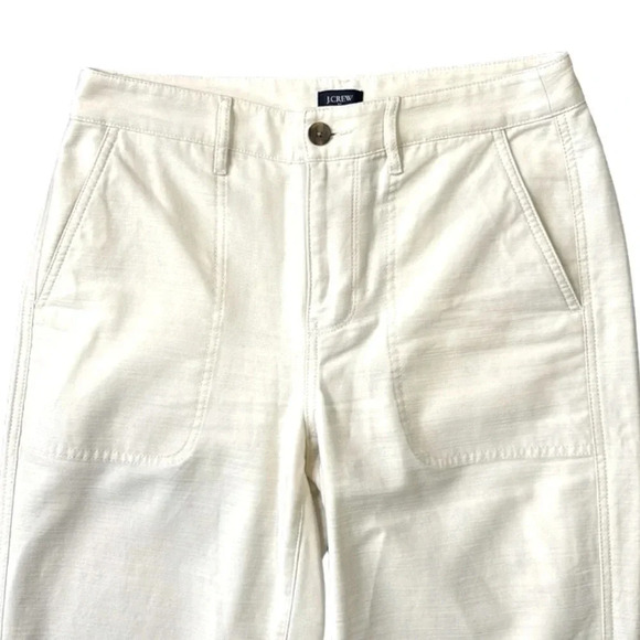 J. Crew Cotton Camp Pant Cream Size 4 - Picture 9 of 11